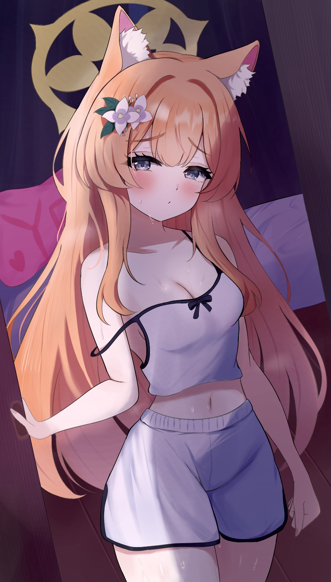 This is a pixiv picture whose title is 先生と寝たいマリー.
