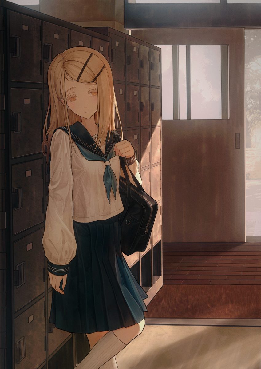 This is a pixiv picture whose title is 放課後.