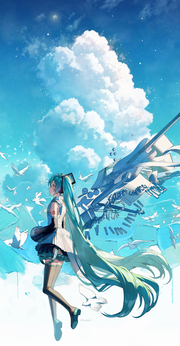 This is a pixiv picture whose title is 初音ミク.