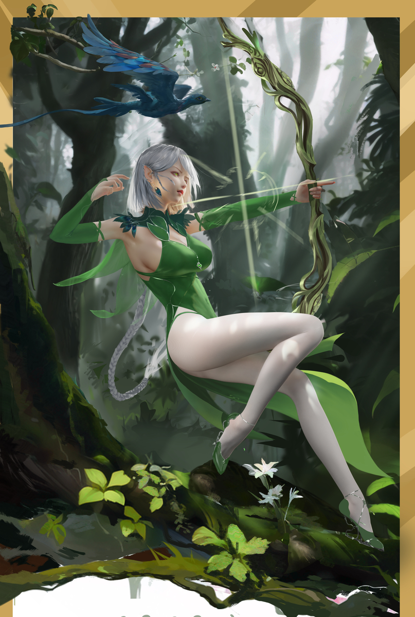 This is a pixiv picture whose title is 精灵——莉莉娜.