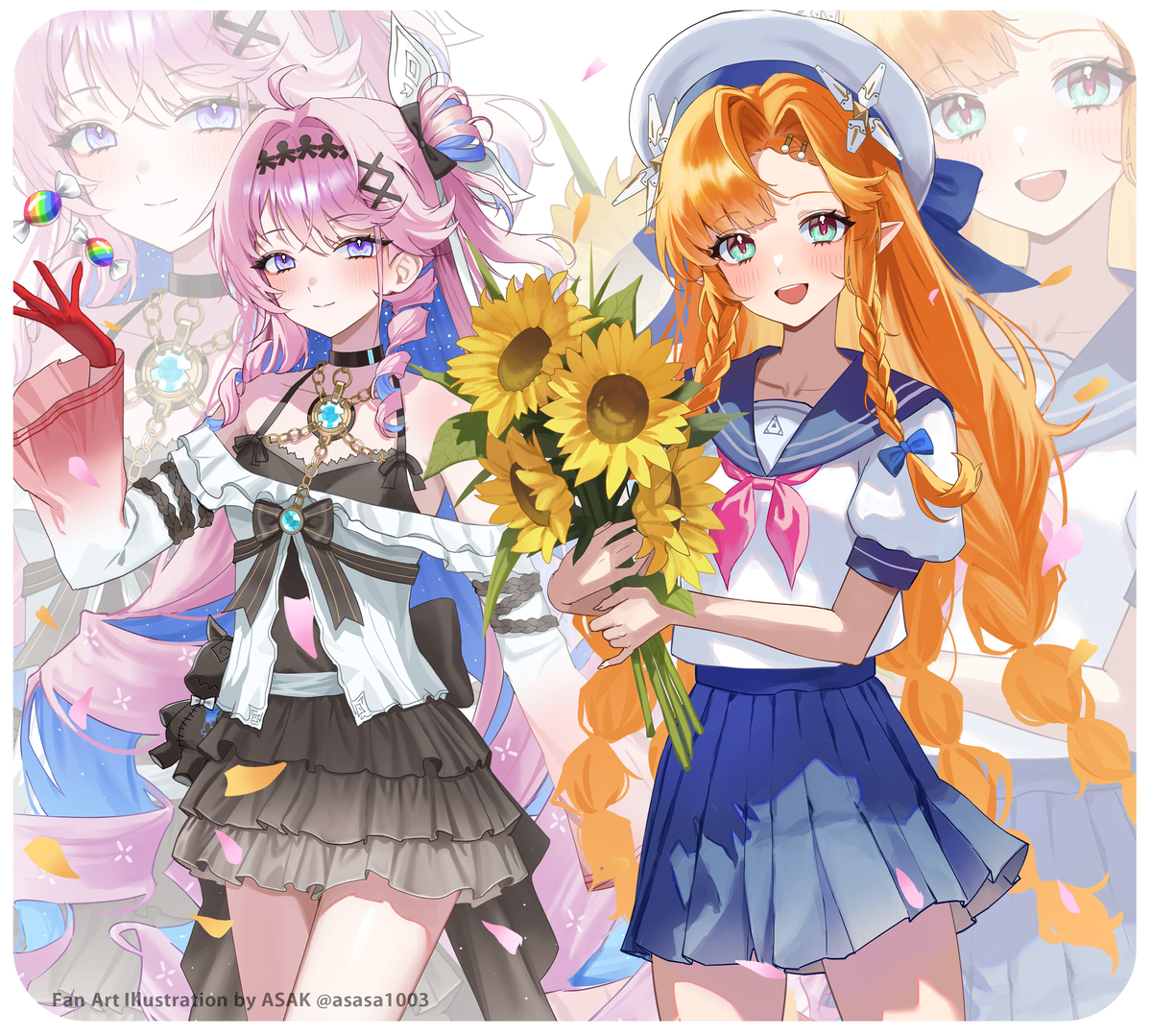This is a pixiv picture whose title is シグリカ & ダーニャ🌻.