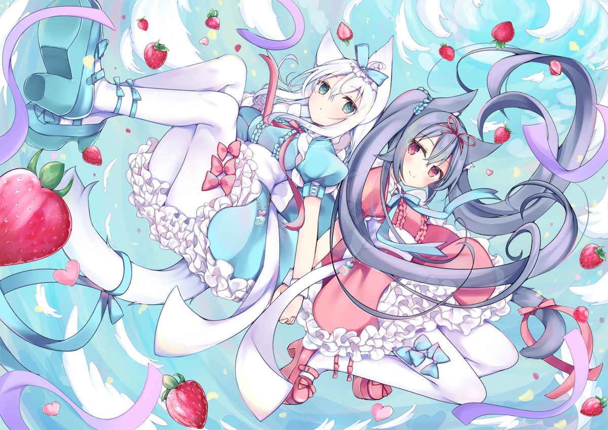 This is a pixiv picture whose title is 苺警報.