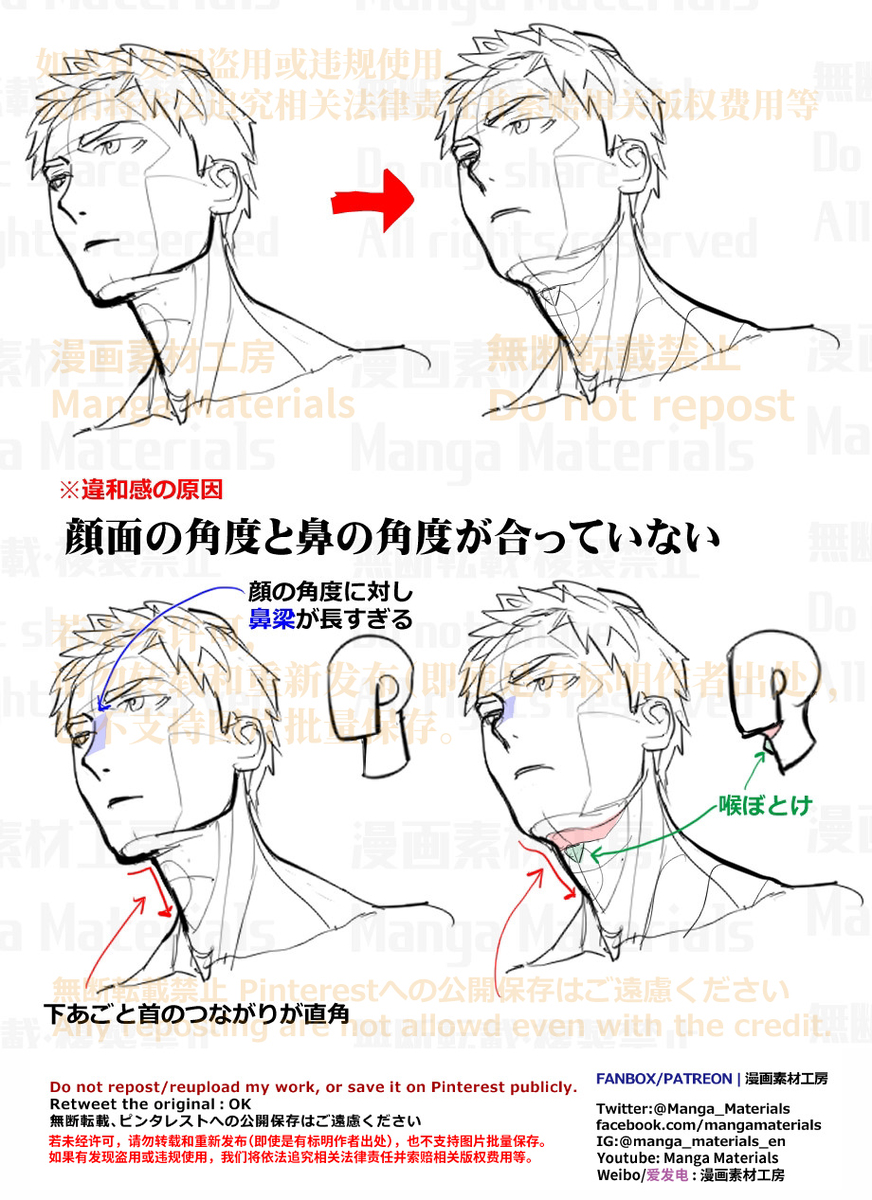 This is a pixiv picture whose title is 個人メモ：アオリアングルの顔.
