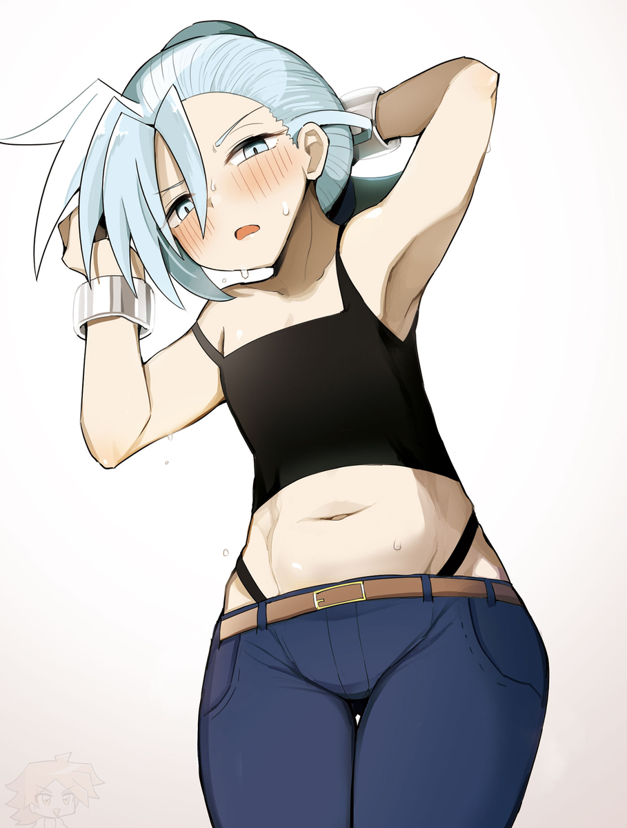 This is a pixiv picture whose title is ホビーアニメで熱いバトルをした後のライバル.