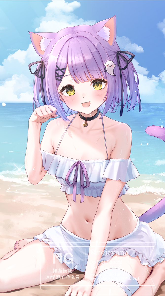 This is a pixiv picture whose title is サマーネコしのみや.