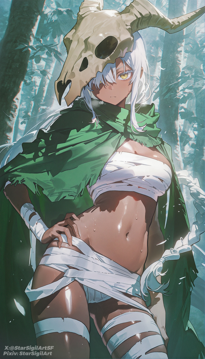 This is a pixiv picture whose title is 静默猎手💚☠️💚.