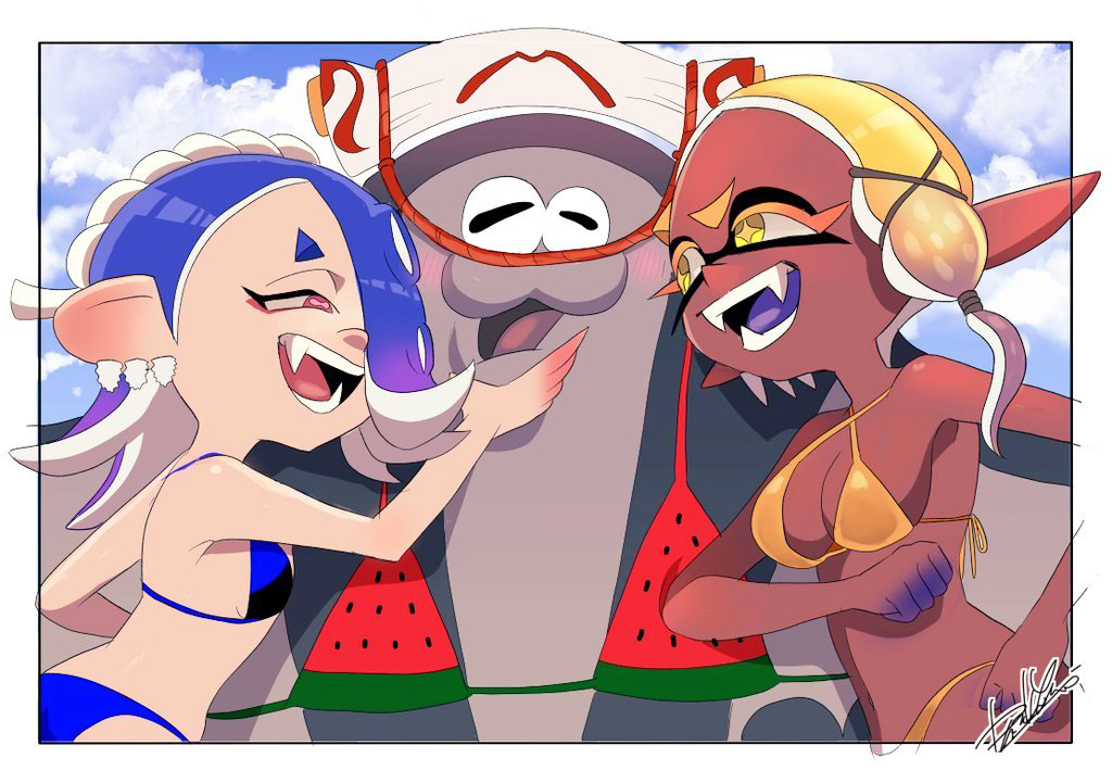 This is a pixiv picture whose title is すりみ連合👙.