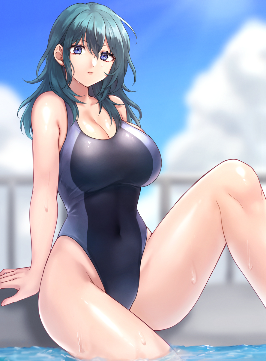 This is a pixiv picture whose title is 競泳水着ベレス.
