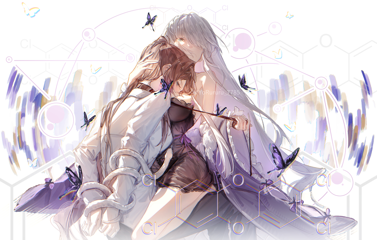 This is a pixiv picture whose title is ㄌㄎㄍㄎ🦋AU.