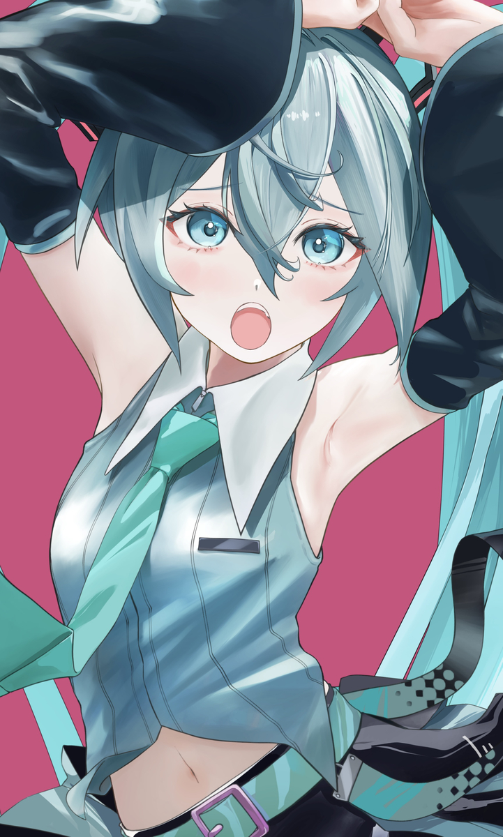 This is a pixiv picture whose title is もう手を下ろしていいですか！.