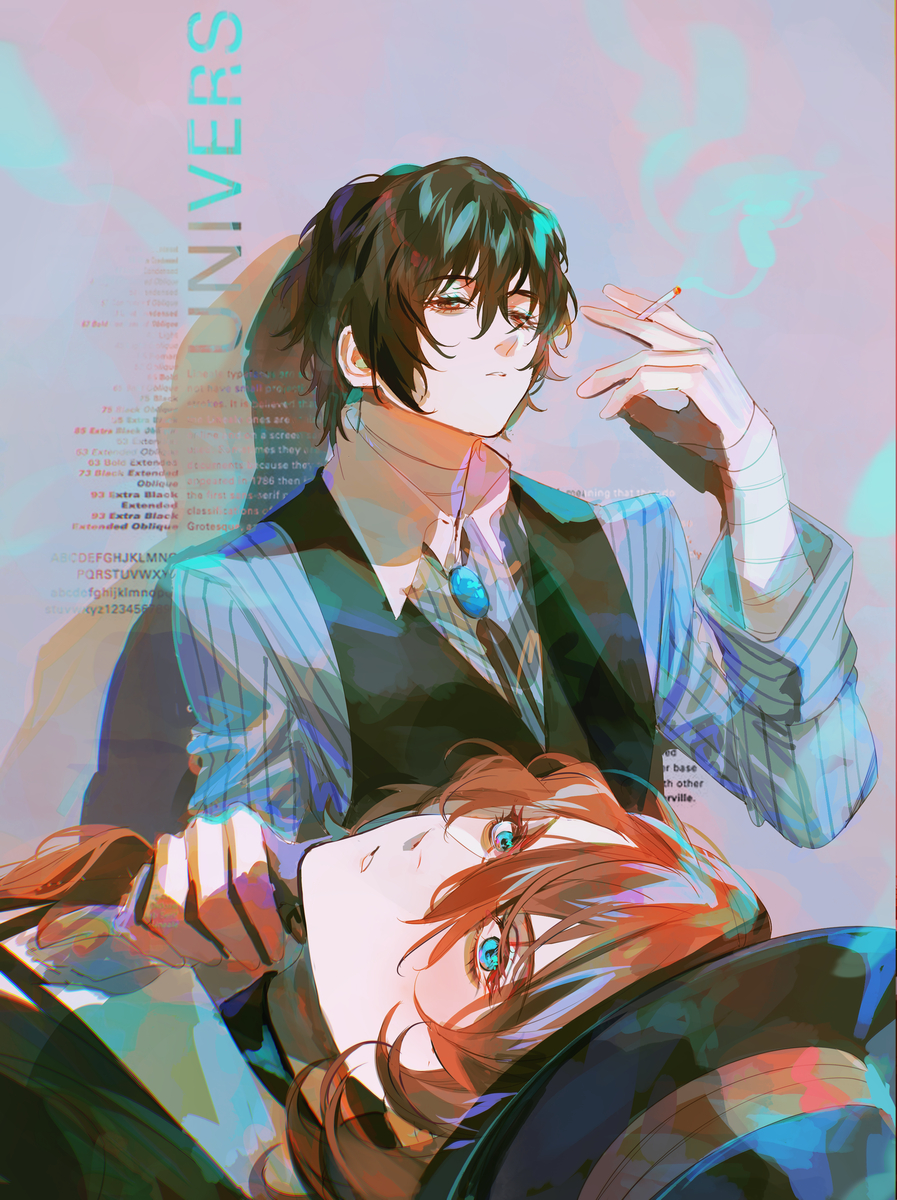 This is a pixiv picture whose title is to be haunted.