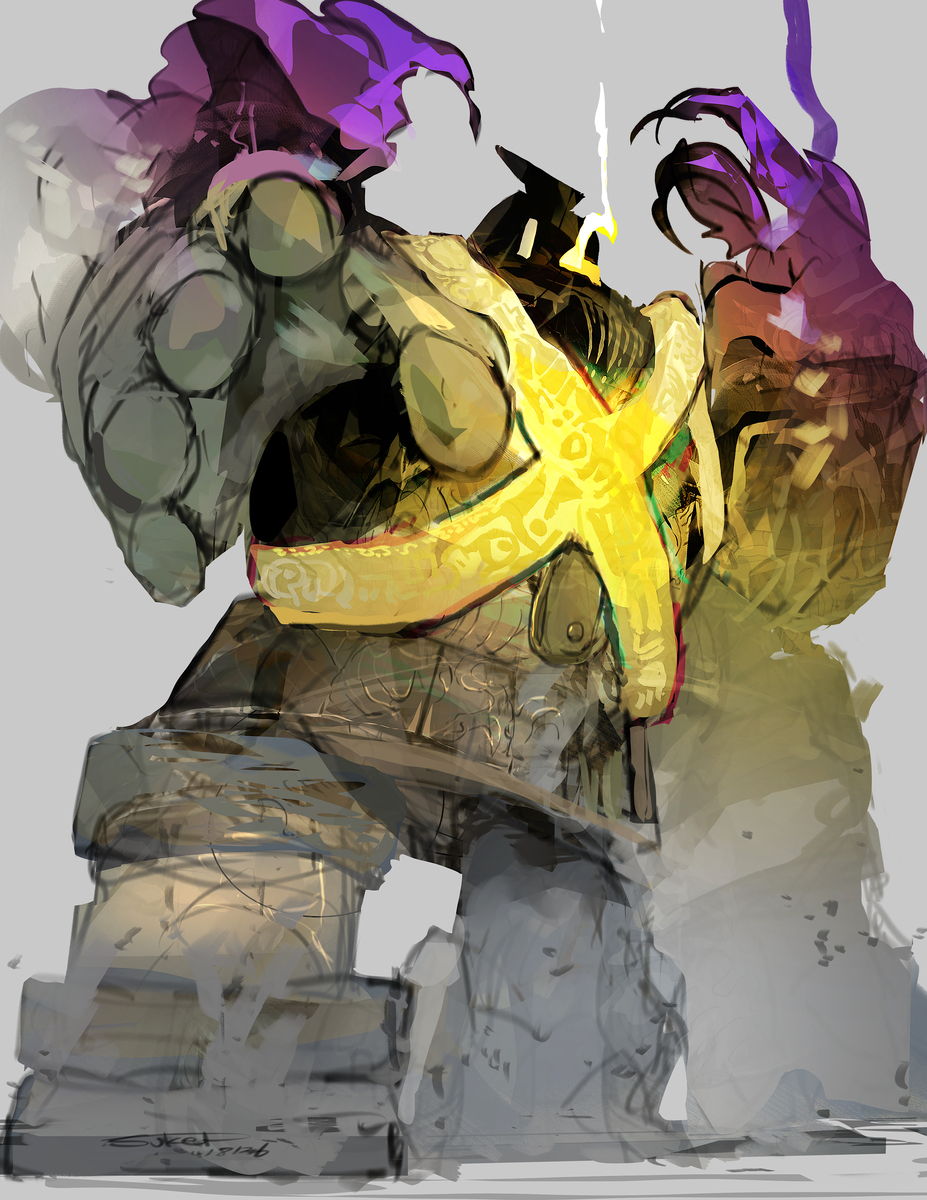 This is a pixiv picture whose title is メガゴルーグ.
