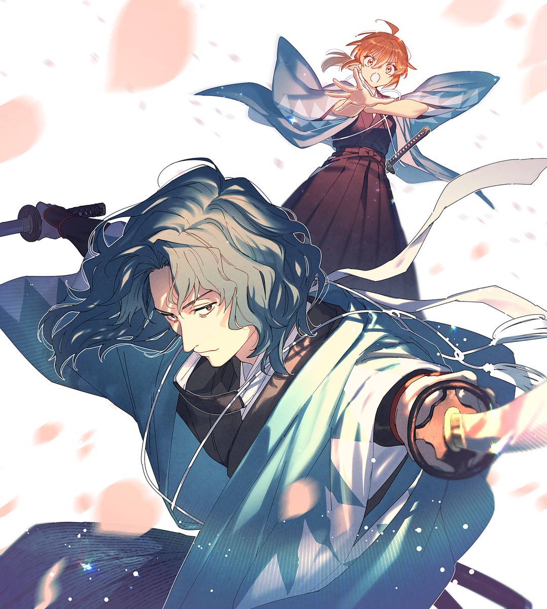 This is a pixiv picture whose title is 行って、セイバー！.