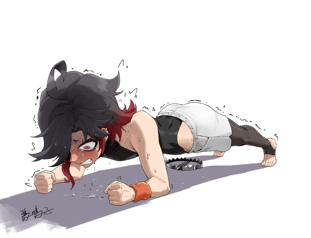 This is a pixiv picture whose title is 平板支撑.
