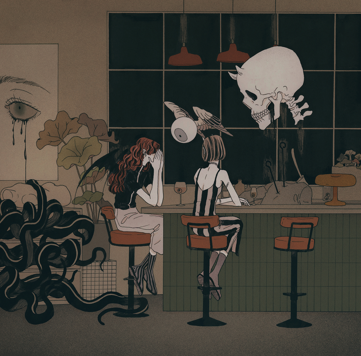 This is a pixiv picture whose title is A Date in Night.