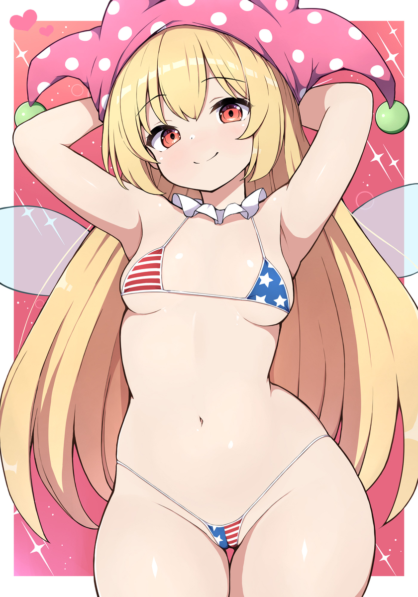 This is a pixiv picture whose title is マイクロビキニクラピ.