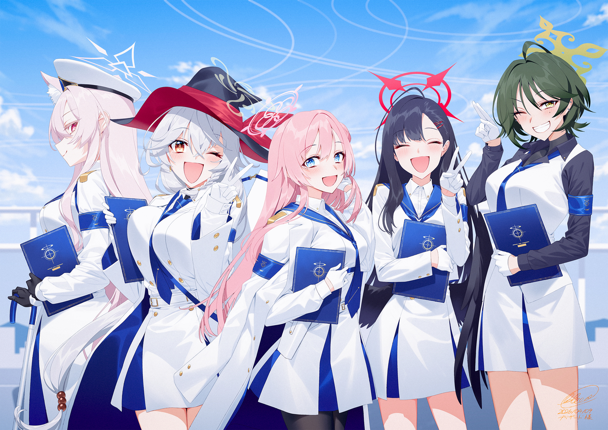 This is a pixiv picture whose title is 【Skeb】集合写真.