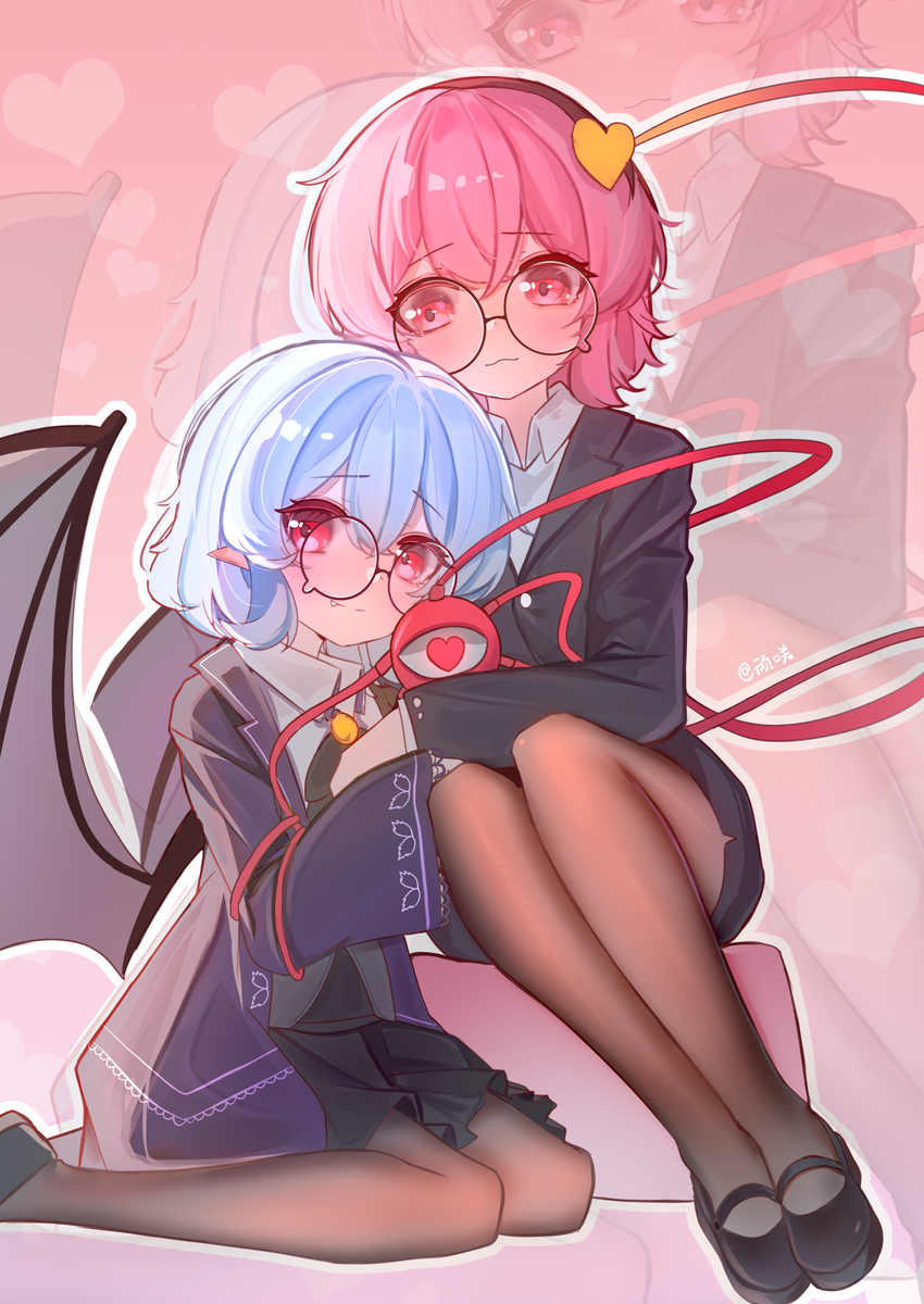 This is a pixiv picture whose title is 她们是女同事吗.