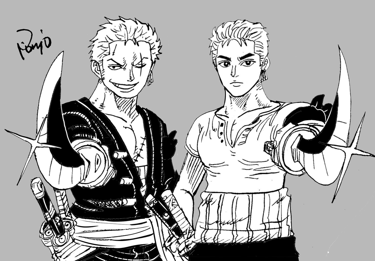 This is a pixiv picture whose title is ゾロと真剣佑ゾロ.