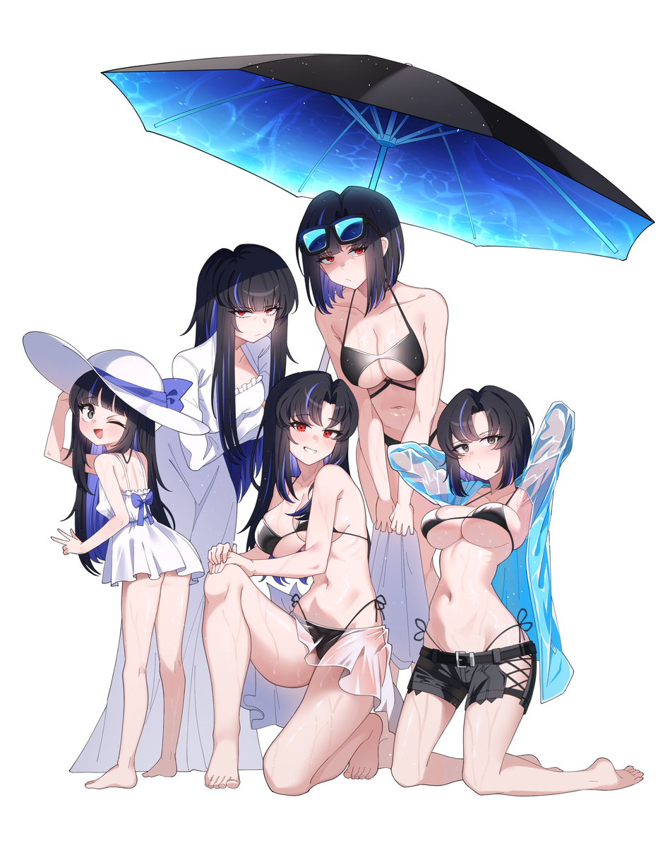This is a pixiv picture whose title is 7코 아라야 수영복.