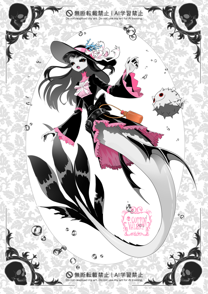 This is a pixiv picture whose title is 🧜‍♀️🐡.