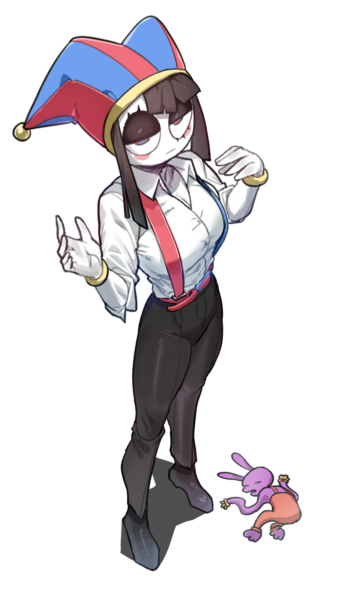 This is a pixiv picture whose title is pomni.