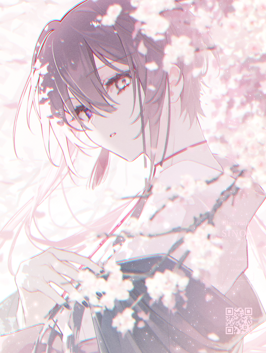 This is a pixiv picture whose title is 桜の花簪.