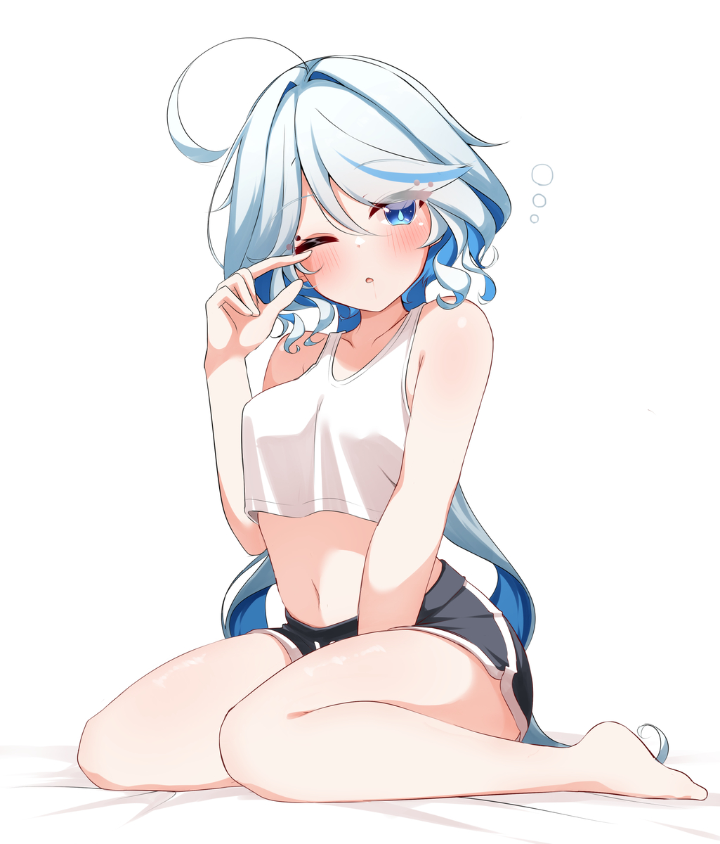 This is a pixiv picture whose title is 寝起きフリーナ.