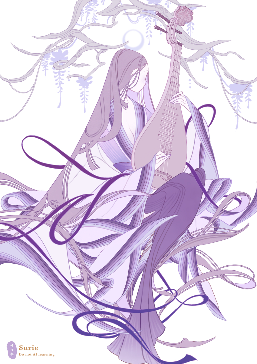 This is a pixiv picture whose title is 藤薫る君.