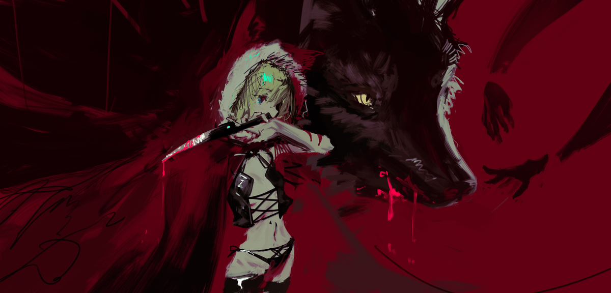 This is a pixiv picture whose title is DEAD RED.