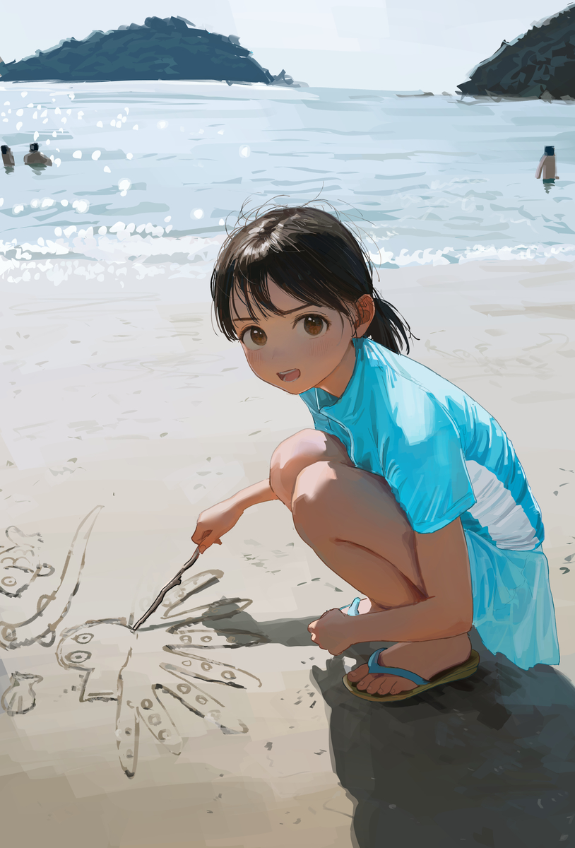 This is a pixiv picture whose title is お絵描き.