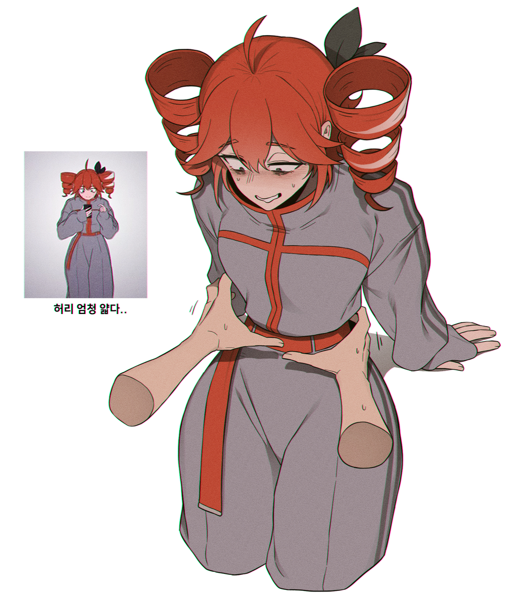 This is a pixiv picture whose title is 허리가 얇은 테토.