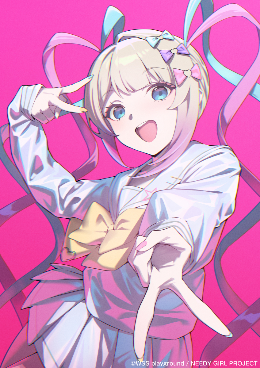 This is a pixiv picture whose title is TVアニメ『NEEDY GIRL OVERDOSE』本ビジュアル.