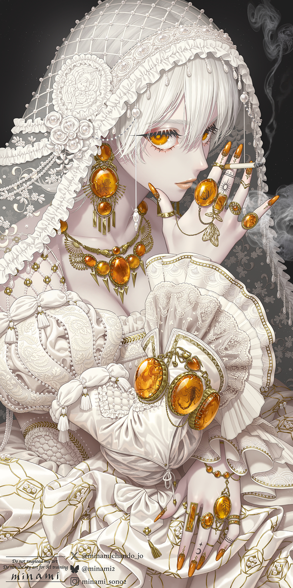 This is a pixiv picture whose title is 琥珀.