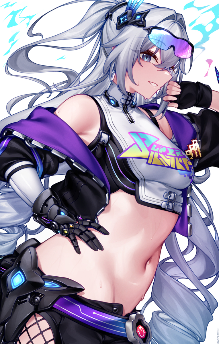 This is a pixiv picture whose title is 銀狼LV.999.
