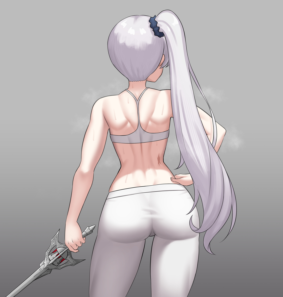 This is a pixiv picture whose title is Weiss Schnee Back Practice.