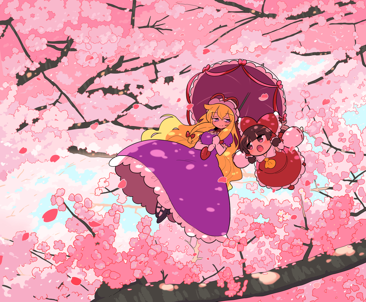 This is a pixiv picture whose title is 満開.