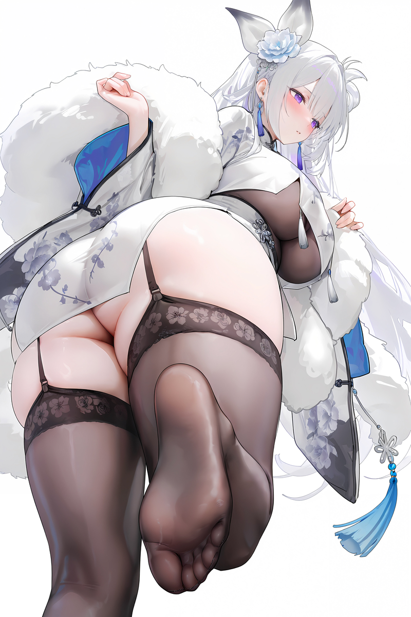 This is a pixiv picture whose title is 白鹤.