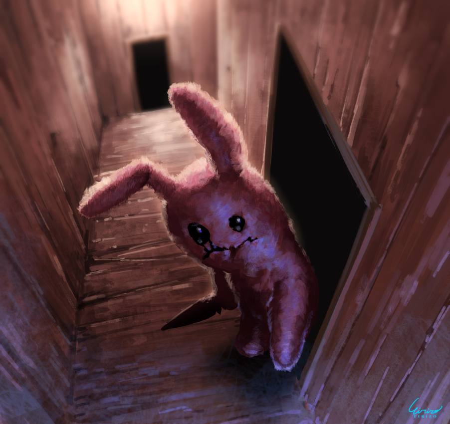 This is a pixiv picture whose title is ナイフバニー.