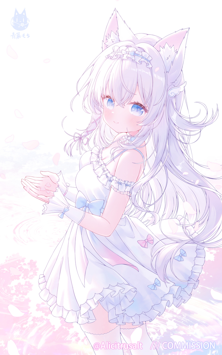 This is a pixiv picture whose title is 水桜.