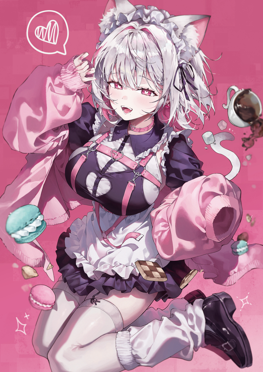 This is a pixiv picture whose title is 🤍🩷🤍.