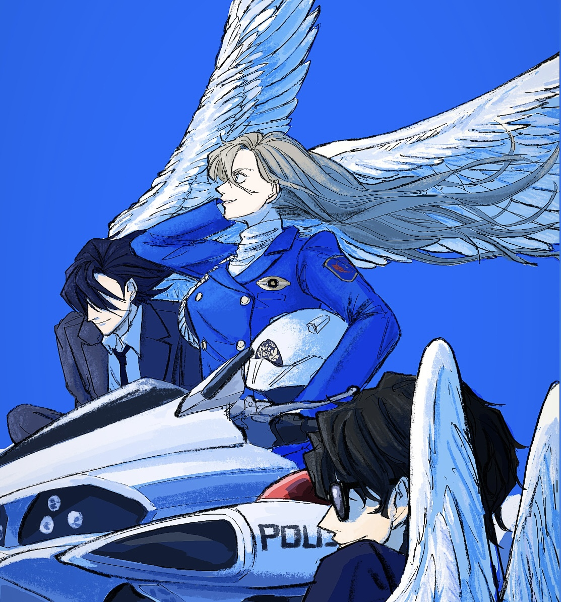 This is a pixiv picture whose title is ハイウェイの堕天使.