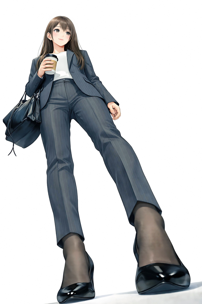 This is a pixiv picture whose title is 大人のきれいめパンツスーツコーデ.