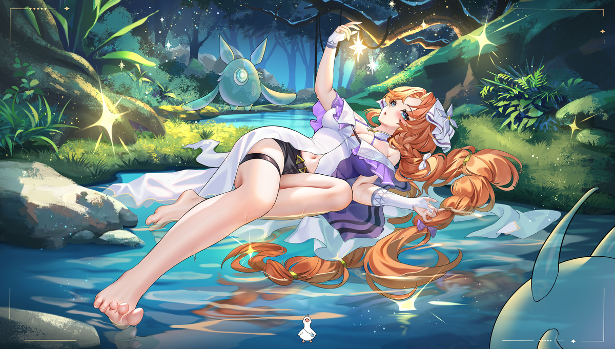 This is a pixiv picture whose title is 速涂了鸣潮的粑粑柑.
