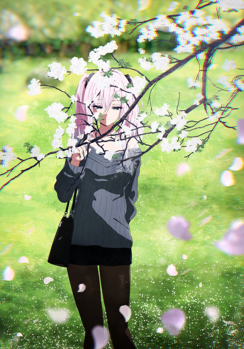 This is a pixiv picture whose title is 春の隙間.