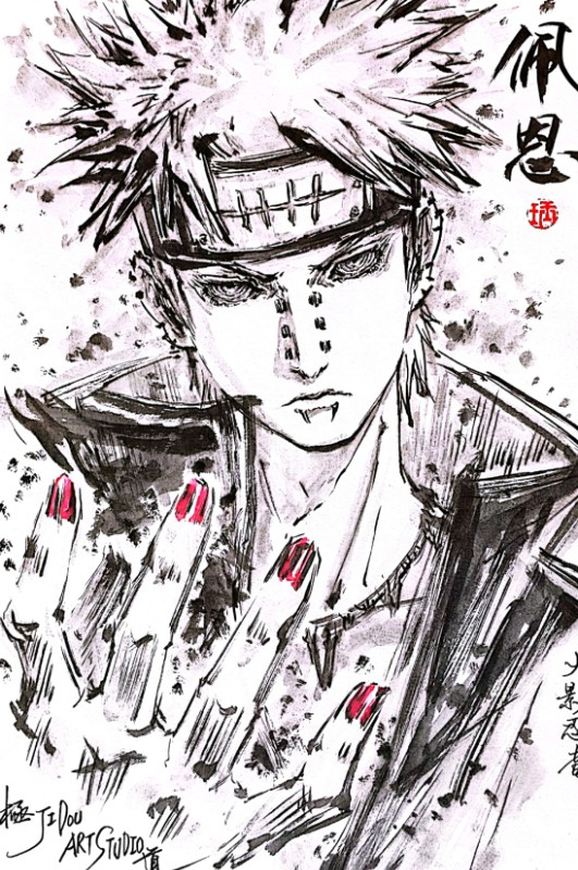 This is a pixiv picture whose title is 【極道畫師】佩恩.