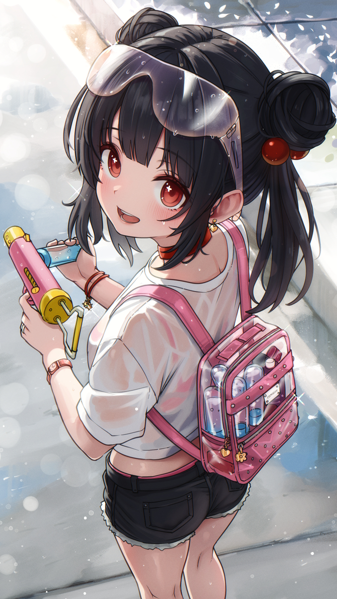 This is a pixiv picture whose title is Lulla 🔫🌞💦.