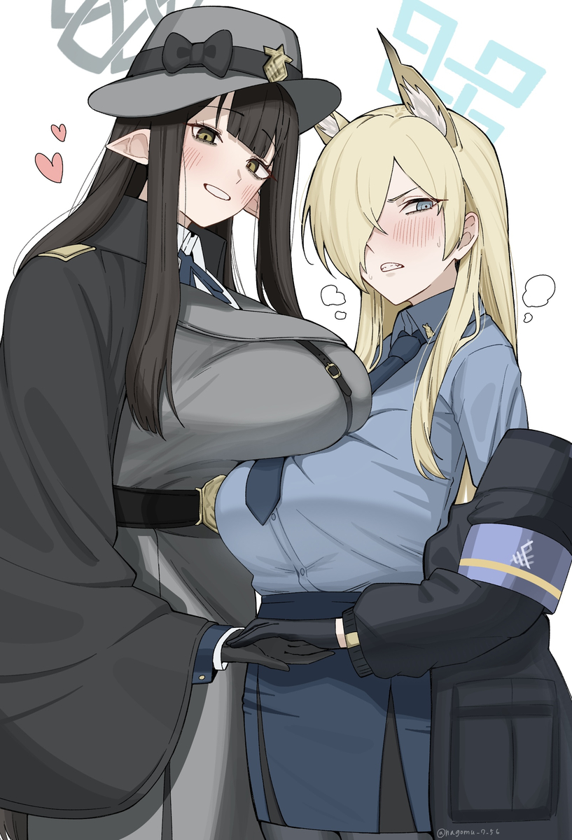 This is a pixiv picture whose title is ヴァルキューレの過労デカパイ2人.