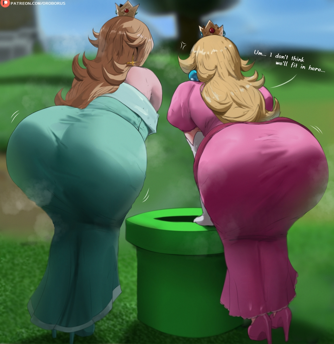 This is a pixiv picture whose title is Rosalina x Peach.