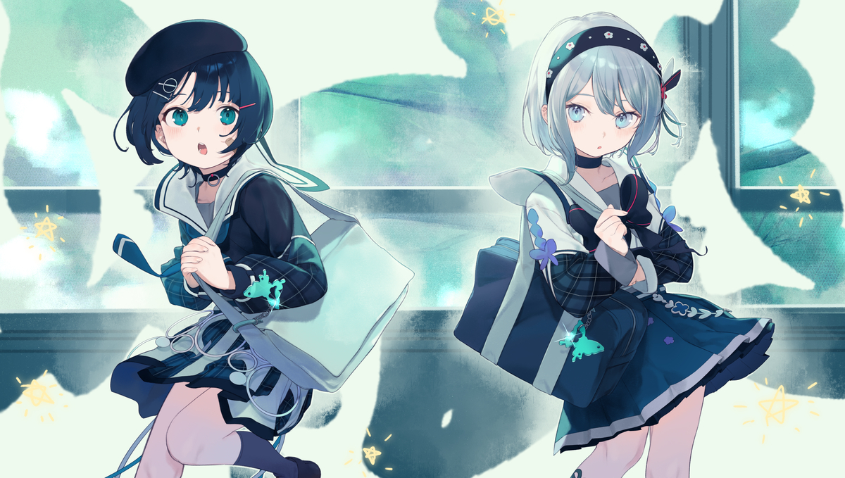 This is a pixiv picture whose title is 「「‼️」」 🫧🦋🌸✨.